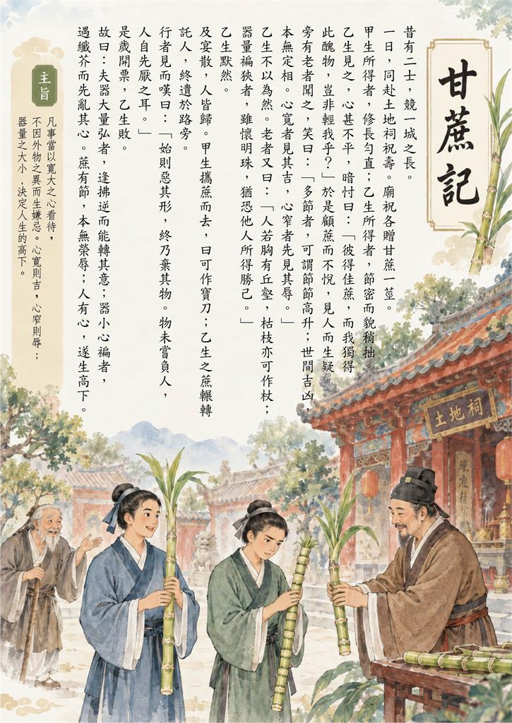 蔣萬安「甘蔗之亂」變古文！她自製國文課本《甘蔗記》酸爆…萬網驚嘆：收下我的膝蓋