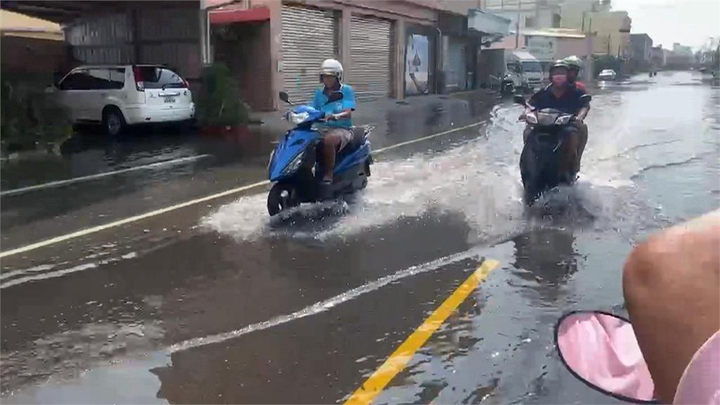 適逢年度大潮! 屏東東港海水倒灌導致淹水
