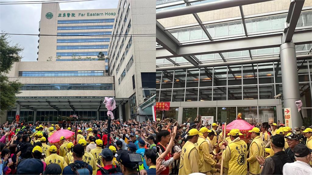 白沙屯媽祖「粉紅超跑」衝亞東醫院賜福!醫護英雄為病患祈福…超暖畫面曝