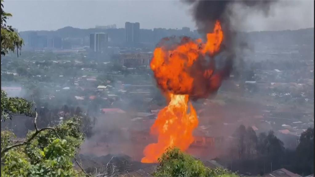 吉隆坡天然氣管道爆炸33傷! 「蘑菇雲炸天空」驚悚畫面曝