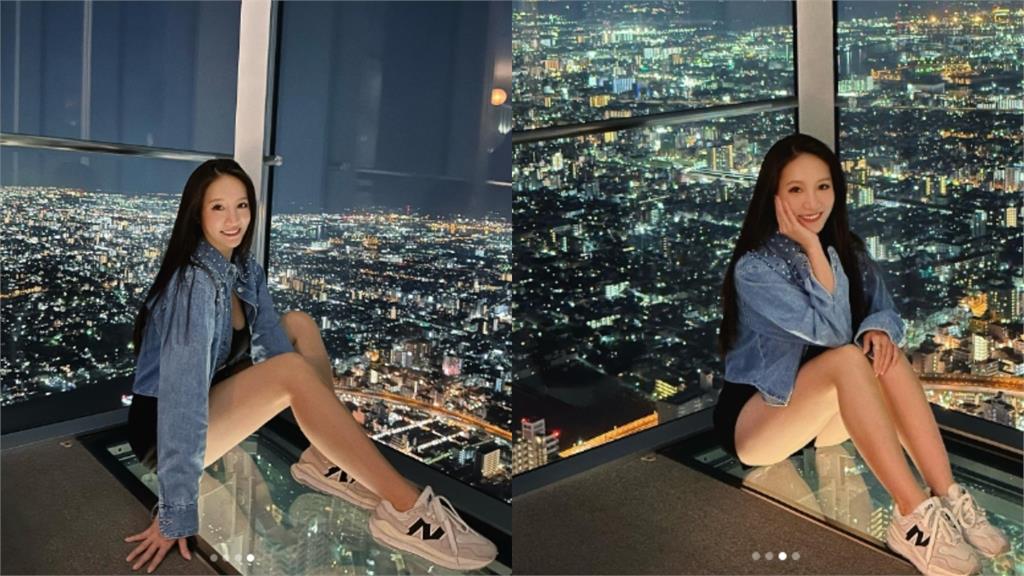 林采緹激短裙「壓坐玻璃鏡面」出事了!「百慕達三角洲」整件反射中網嚇爛:壯觀