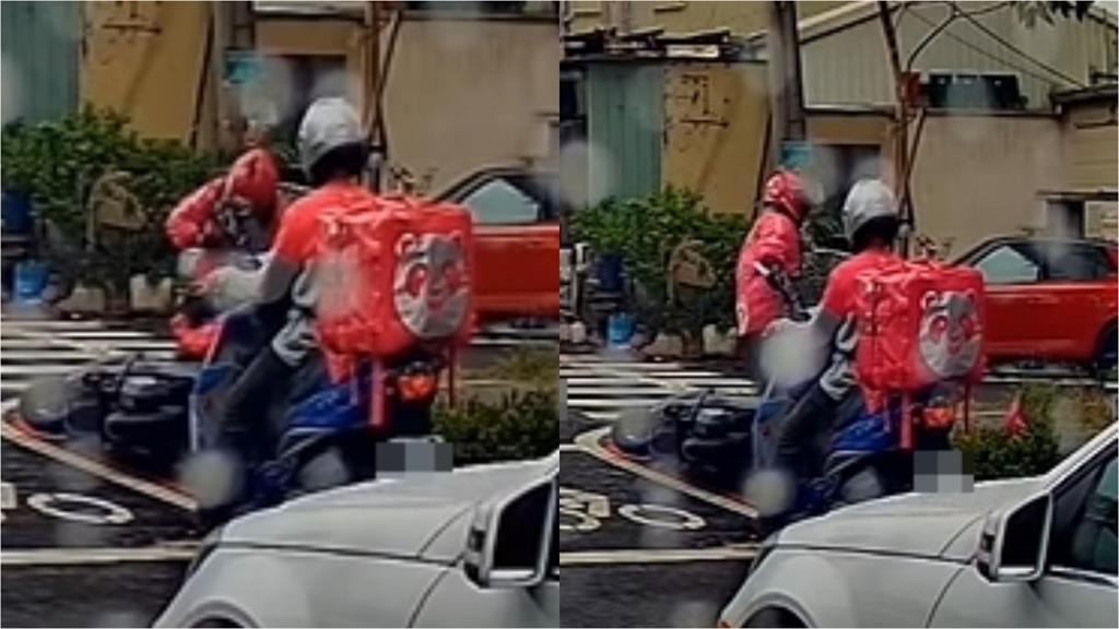 功夫熊貓!外送員當街暴打同行「頭部重擊4拳」路人全冷眼旁觀