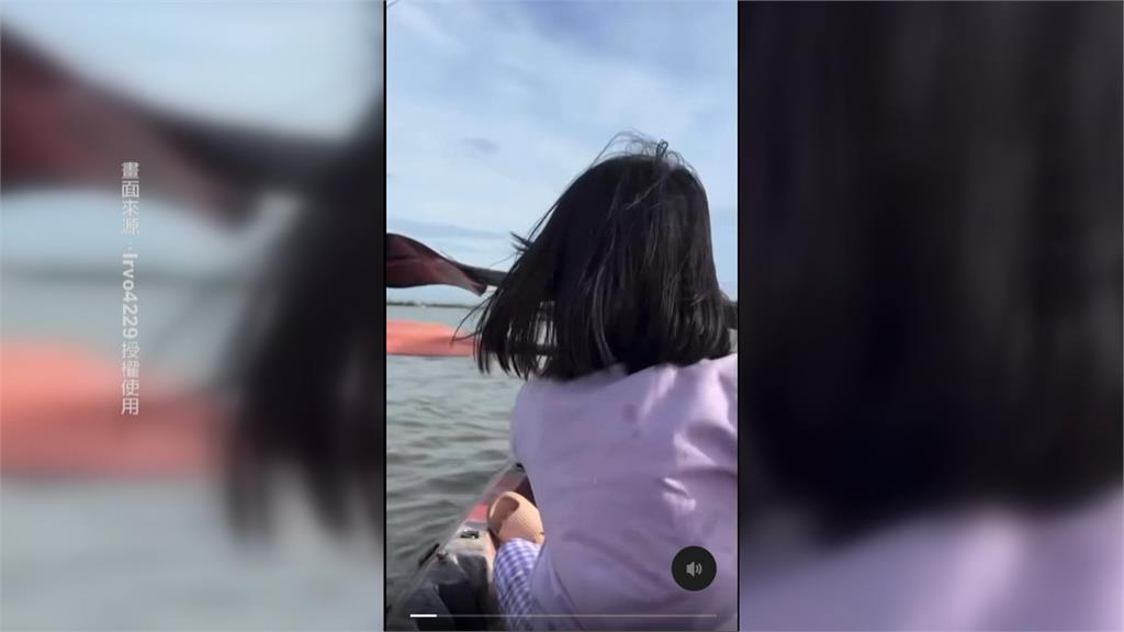 颱風奇景!民眾划獨木舟買早餐 勇父撐竹筏送護理師女兒上班