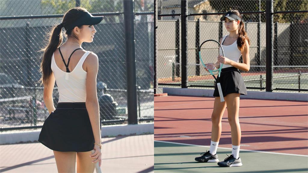 運動美女／逆天長腿！16歲美國網球美少女把英國楊丞琳當偶像、夢想打進大滿貫