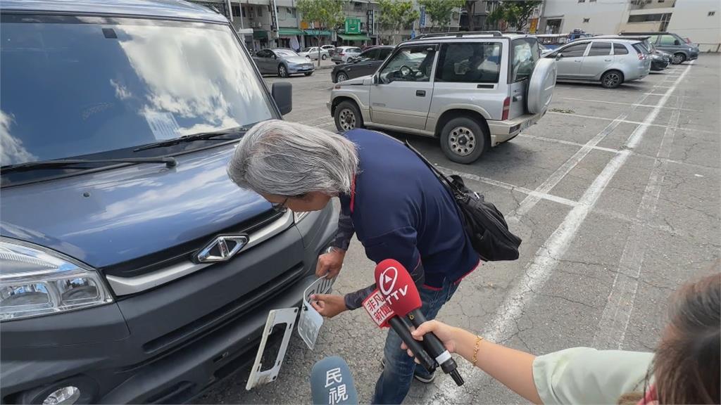 惡意拔除商旅停車場車輛車牌 涉案男子被逮情緒激動送醫