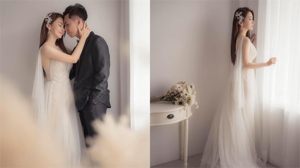 最兇新娘!陳子玄曬「激辣深V婚紗照」甜喊:故事正式開始了