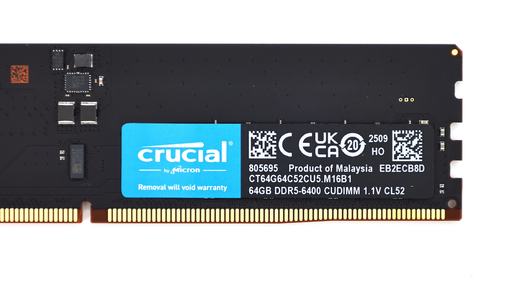Crucial 大容量 JEDEC 新品 128GB Kit (64GBx2) DDR5–6400 CUDIMM