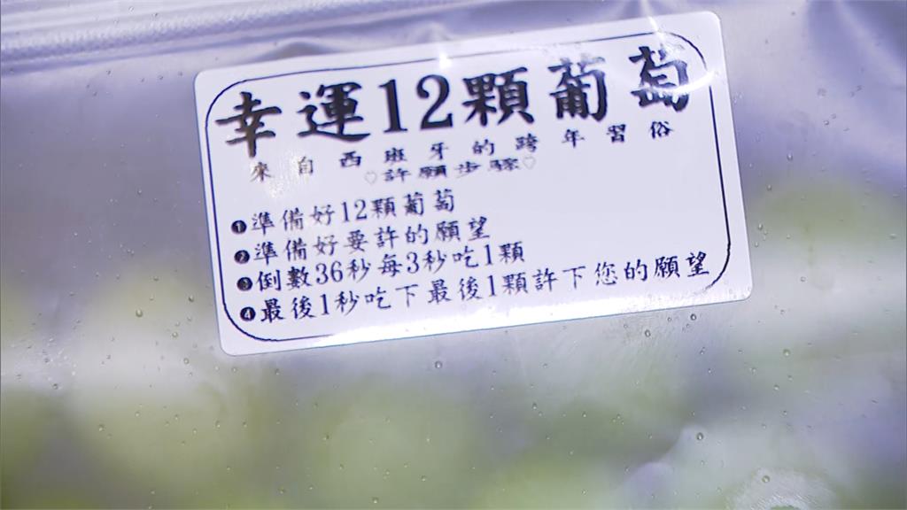 拚轉運! 跨年瘋吃"12顆綠葡萄" 信義區攤商生意夯