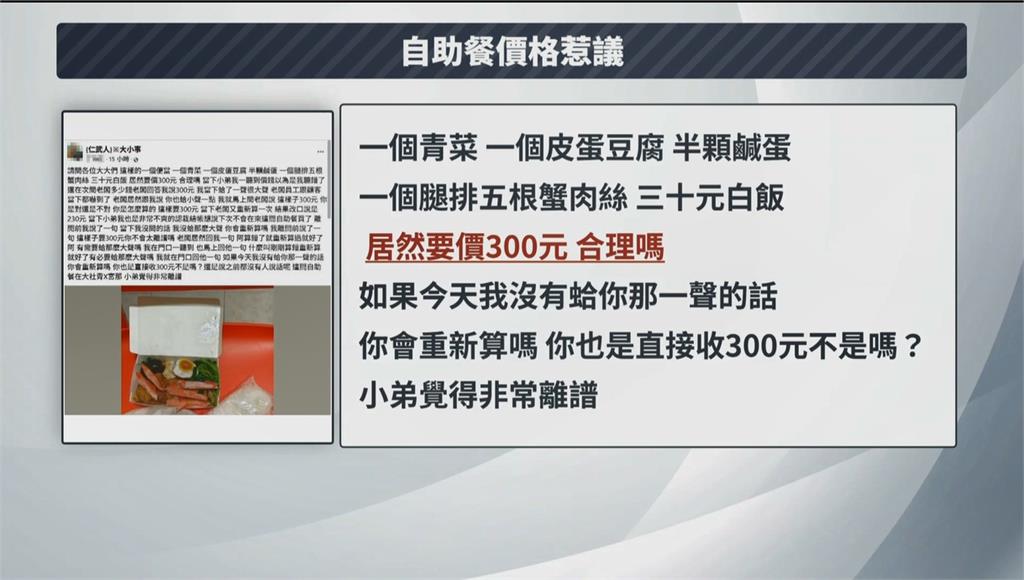 自助餐「這些菜」加起來要300元？　民眾控價格難捉摸