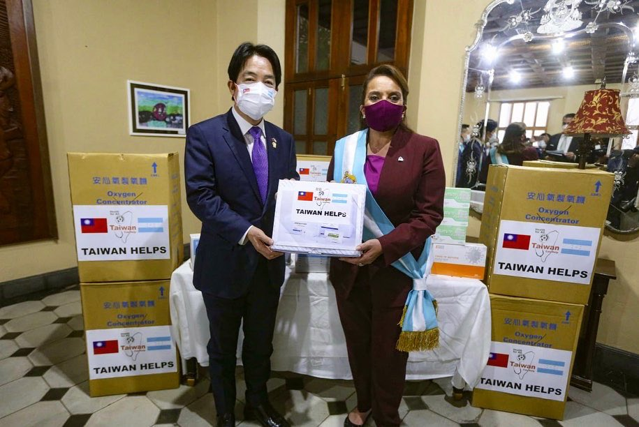 快新聞／宏都拉斯新任總統與賴清德會面　感謝台灣捐贈防疫物資