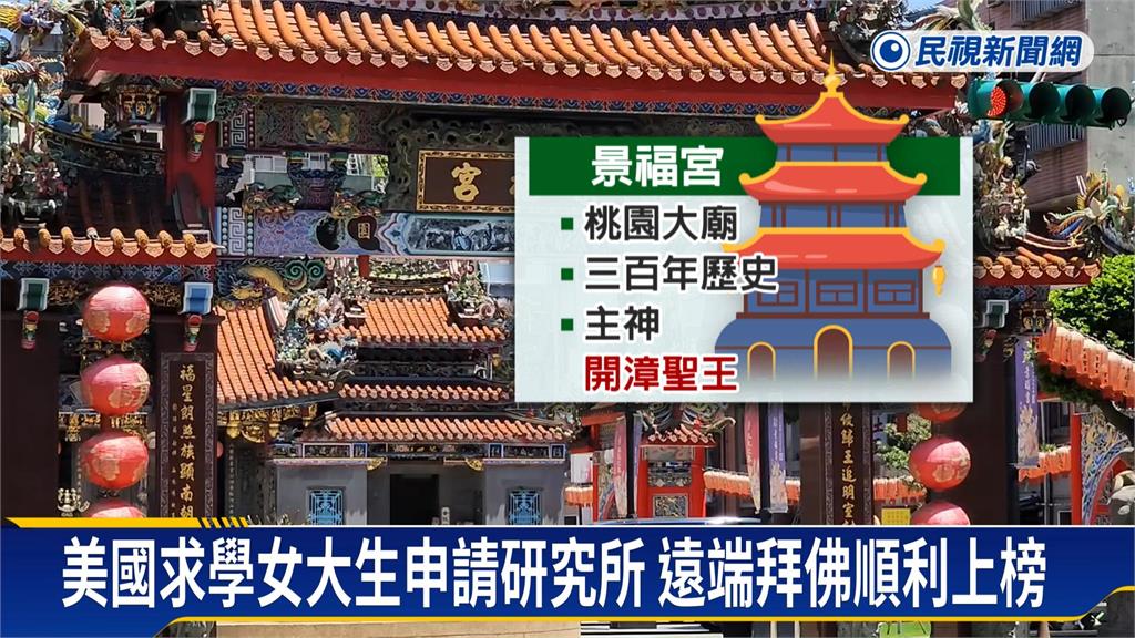 美國讀書想拜拜祈福怎麼辦？　請媽媽到廟裡開「視訊」　順利上榜