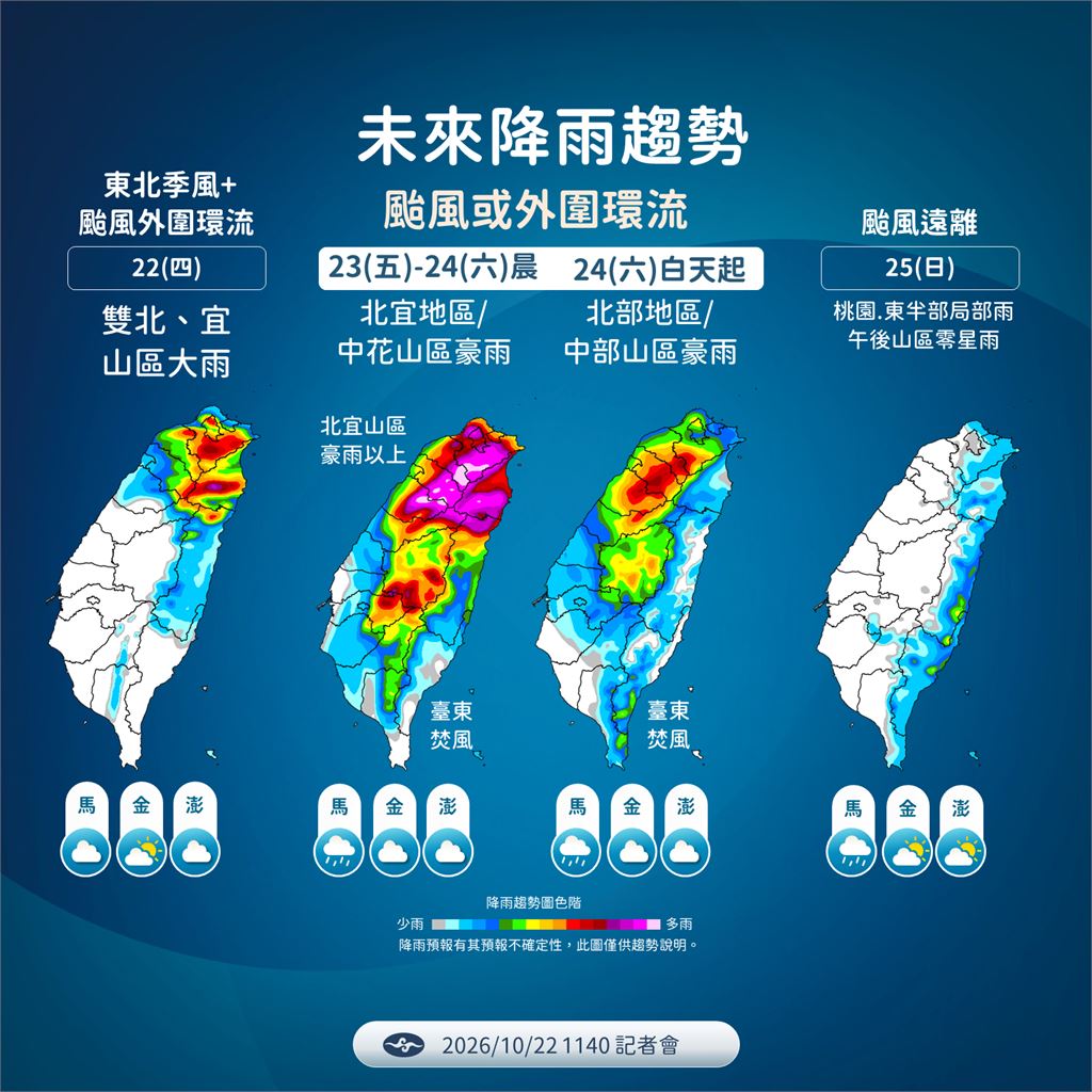 快新聞／強颱薔琵來勢洶洶！氣象署連發海、陸警　明起「這些地方」恐遭狂風暴雨猛襲