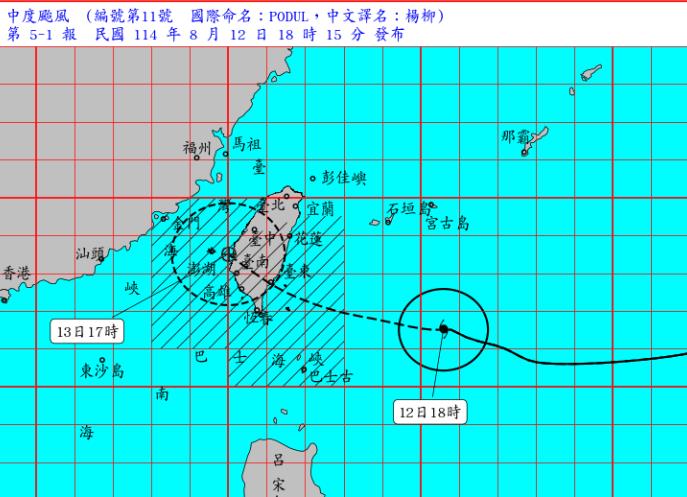 颱風楊柳「北偏穿台」登陸點又變了!5地侵襲率99%「達2條件」殺傷力更大