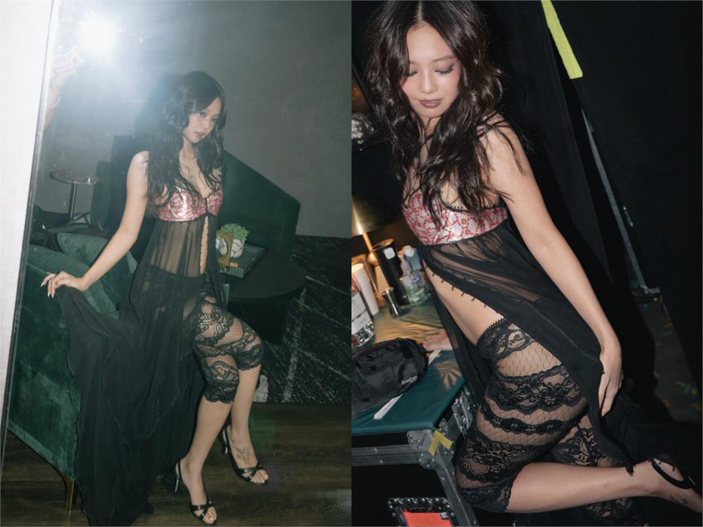 Jennie罕穿性感薄紗Bra！透視薄紗「下身若隱若現」絕美辣照曝光