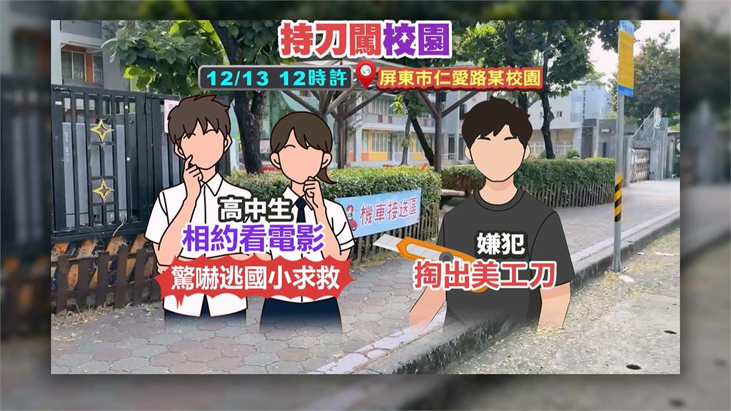 正值校慶! 醉男持刀闖校園追逐學生 嚇壞現場民眾