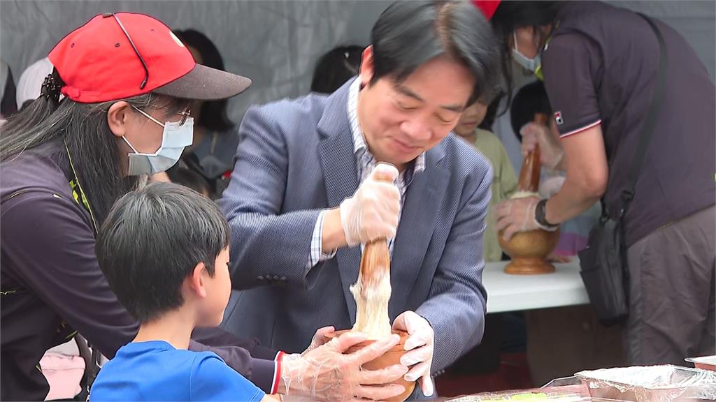 賴總統出席"凱道農玩節"搗麻糬！陳駿季反擊「滅農」質疑