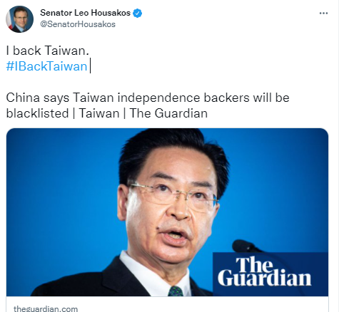 快新聞/不甩國台辦「台獨頑固份子」清單 加拿大議員力挺:我支持台灣!