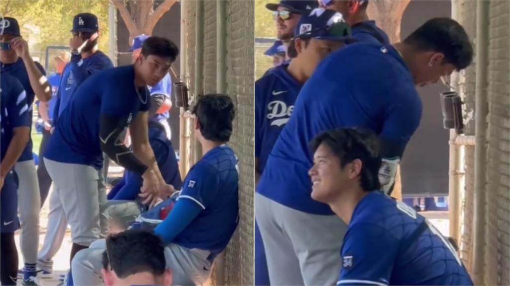 MLB/與神同行!旅美台將和大谷翔平訓練影片曝 兩人對視球迷稱羨