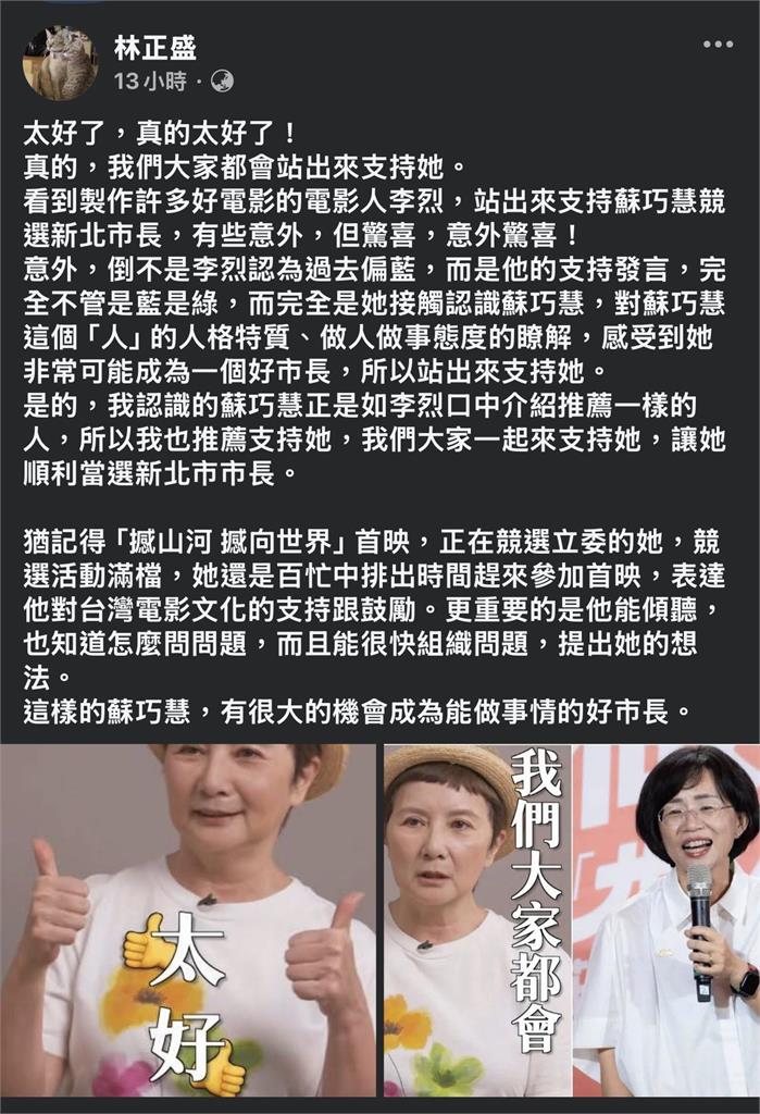 快新聞／選情真的起風了！名導震撼表態「支持綠營1人戰市長」　原因全曝光