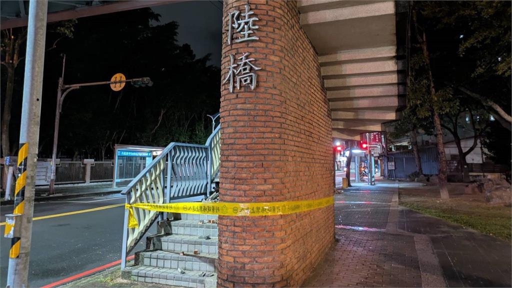 快新聞／不堪強震！新北新莊龍安陸橋「磁磚掉滿地」　議員轟市府不作為