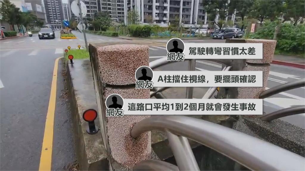 水溝柵欄擋視線、無警示號誌 行人遭撞頻傳 民眾陳情盼改善