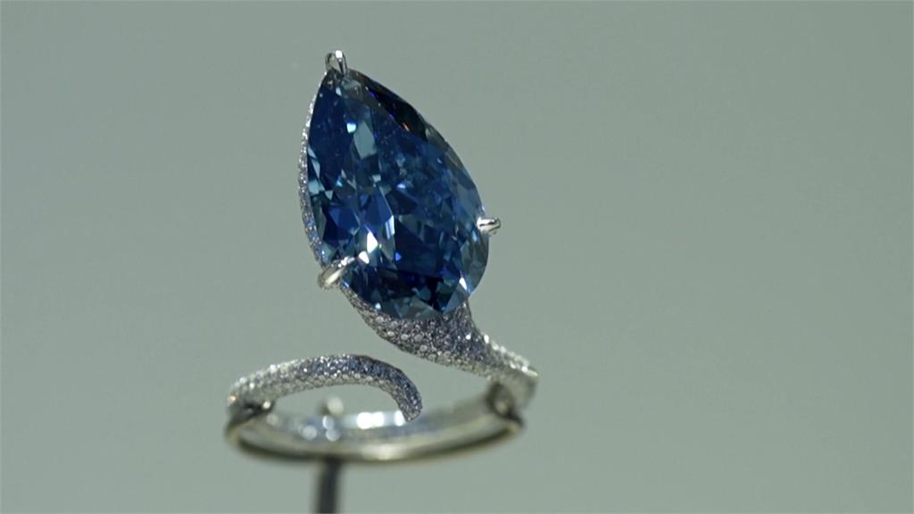 稀世珍寶！　瑞士日內瓦拍賣會登場　９.５１克拉「梅隆藍鑽」　以台幣６.２億元落槌