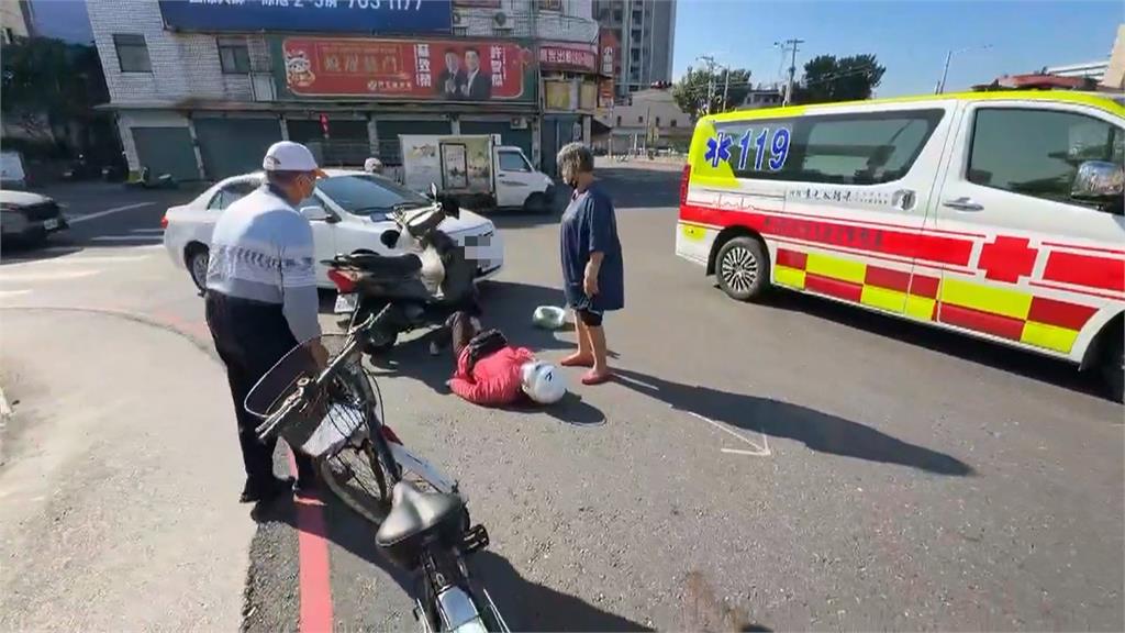 8旬婦人過馬路遭高速衝撞"腦出血" 住戶:此路口車禍多