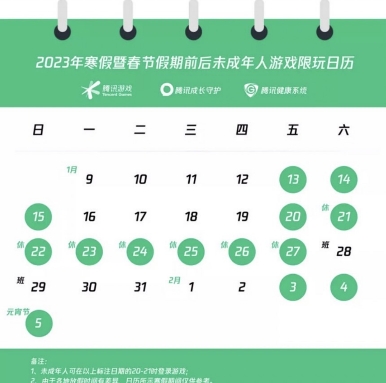 傻眼！騰訊遊戲公布「未成年限玩日曆」　寒假總計只能玩14小時　