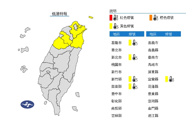 快新聞／冷氣團來襲「5縣市低溫特報」 今晚至明日恐跌破10度