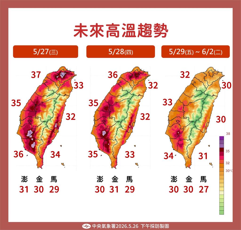 快新聞／好熱！全台飆38度高溫　氣象署曝熱帶低氣壓最快「這時」形成颱風