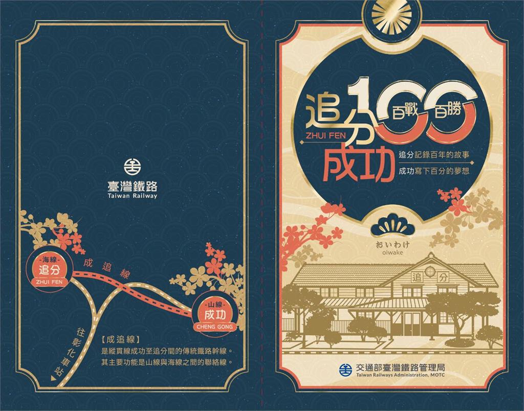 台鐵雙11推追分站建站百年紀念票卡 限量2千份