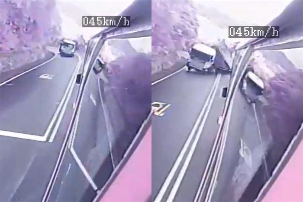 國光號「第一視角曝光」!砂石車高速傾斜「鋼條全噴出」直衝公車駕駛座