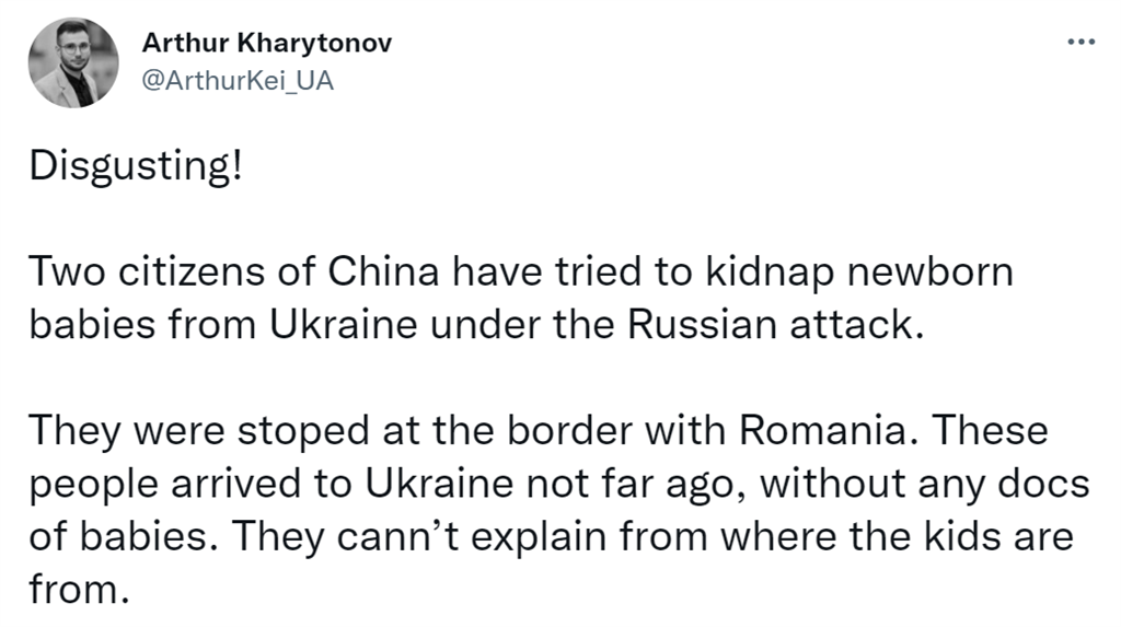 快新聞／扯！2中國人趁戰「拐賣烏克蘭嬰兒」　想闖海關被盤查逮捕