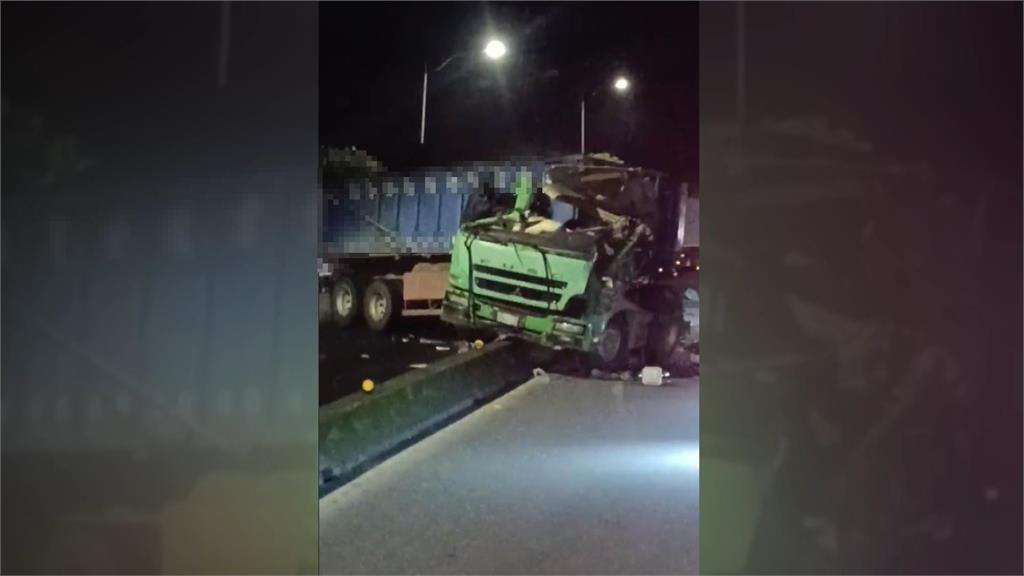 濱海公路貢寮路段曳引車失控逆向釀五車連環撞 駕駛當場喪命