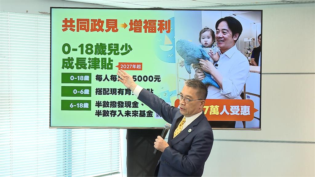 民進黨拋「台灣好生活」共同政見　賴總統：邁向福利國家　成長津貼全球首創