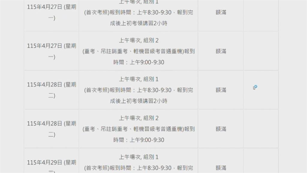 考機車駕照像演唱會搶票? 屏東考生搶破頭