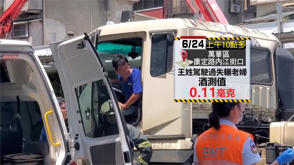 台北萬華水泥車右轉撞死婦人　駕駛酒測0.11！業者喊冤絕無酒駕