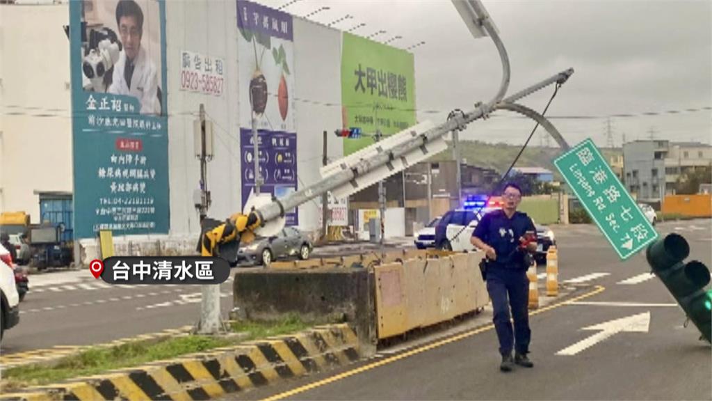 台中一度逾4萬戶因颱風停電　台電人員頂11級風搶修電線