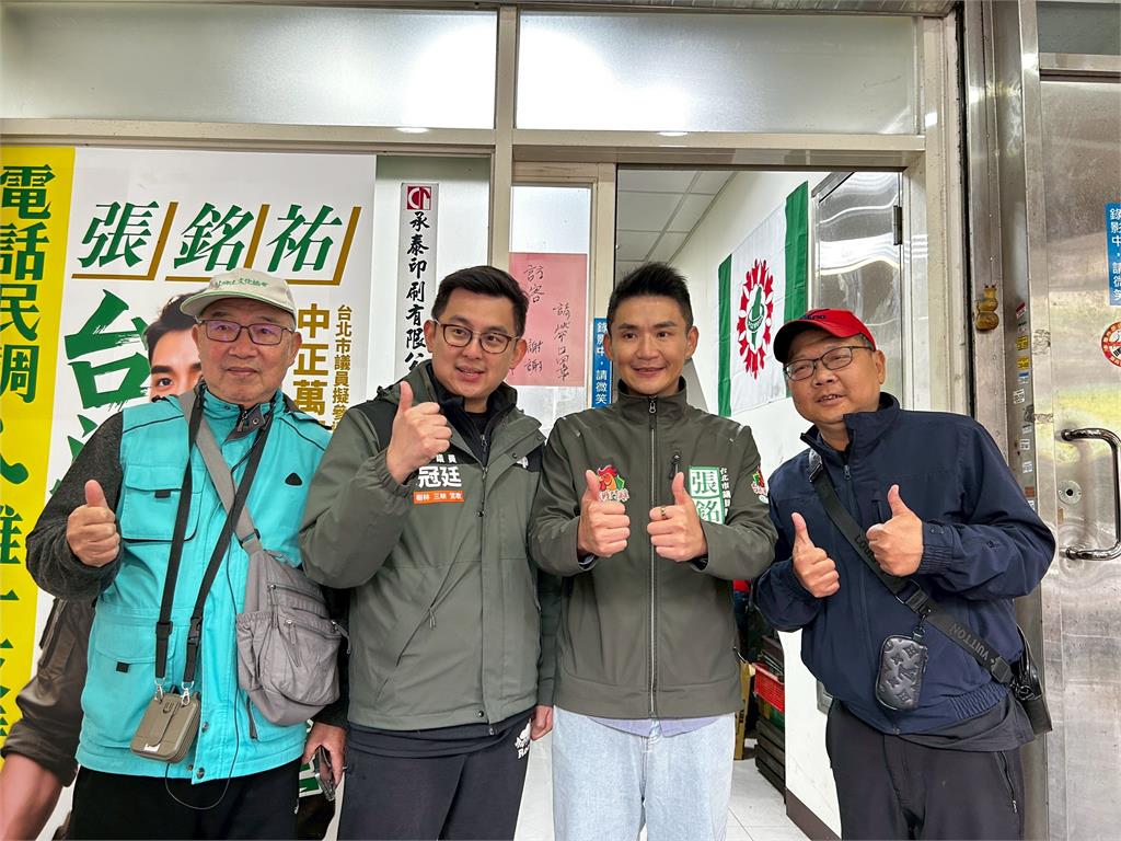 卓冠廷議員力挺台派戰鬥雞張銘祐　青山宮參拜後展開萬華車隊掃街
