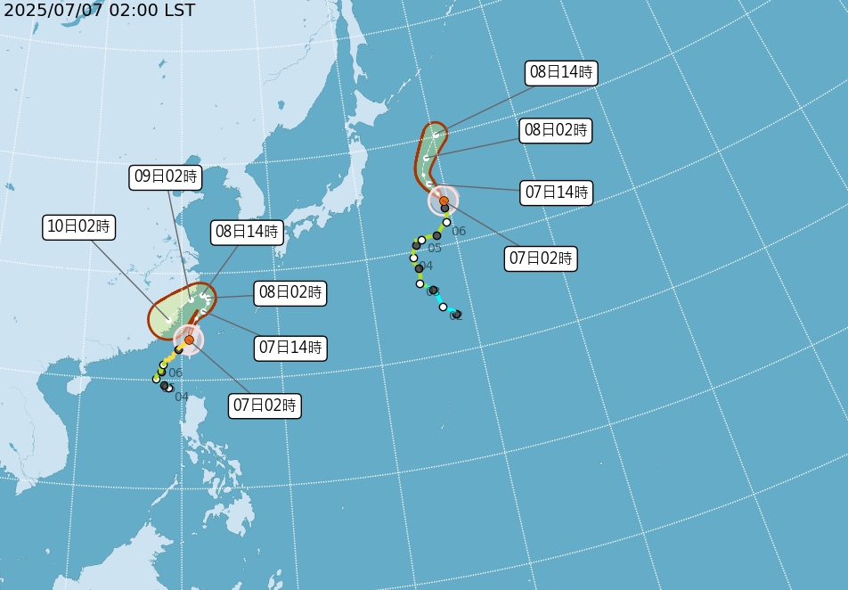 丹娜絲颱風快閃「從桃竹出海」!20縣市豪大雨特報「陸警解除」時間曝光