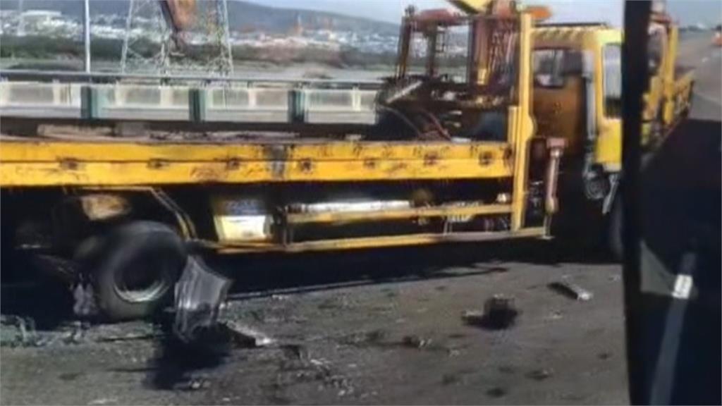 海巡署空勤隊上士遇劫! 國道撞拖吊車彈飛中線遭撞亡