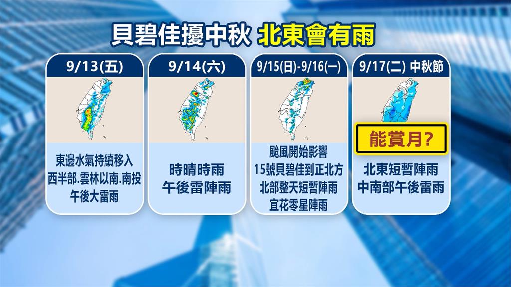 中秋烤肉賞月兩樣情　東部碰運氣、西部有機會