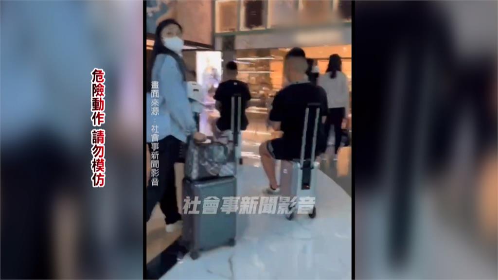 桃機也禁騎! 男子竟騎乘電動行李箱市區趴趴走