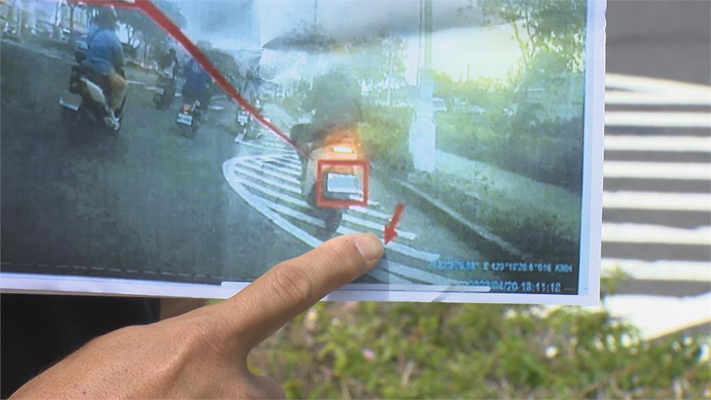 高雄路口待轉區旁多了這個 騎士抱怨是「紅單陷阱」