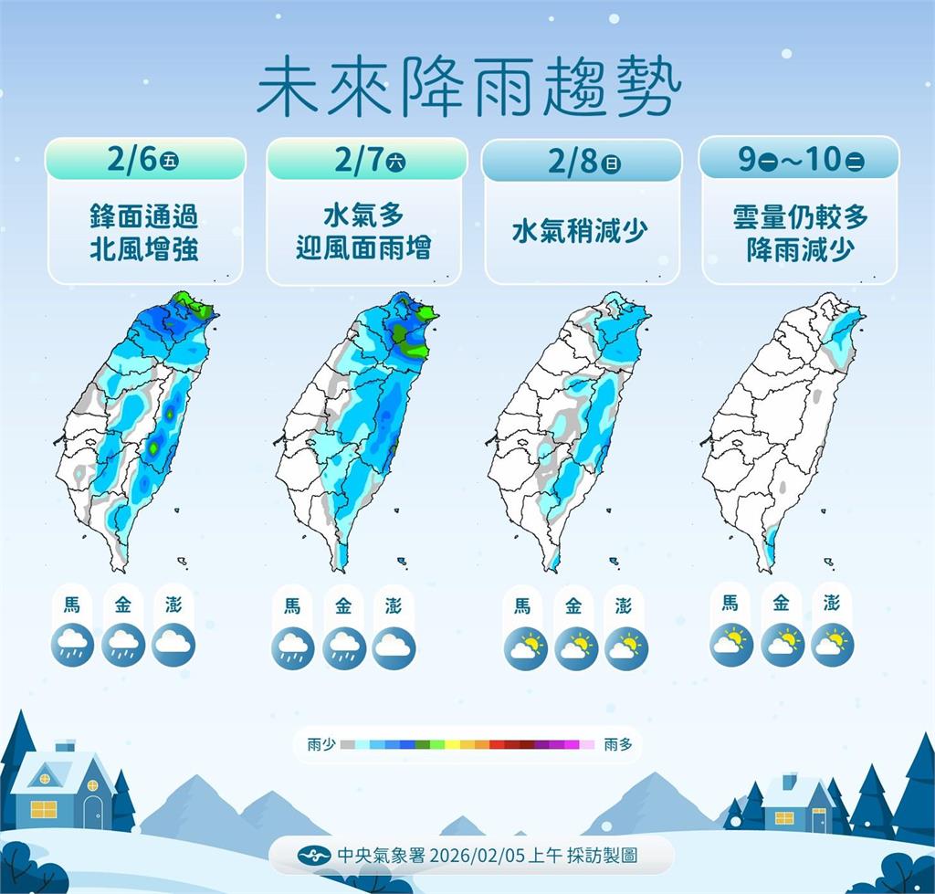 快新聞／好天氣要沒了！週六溫度溜滑梯寒流襲來　最冷時間點曝光了