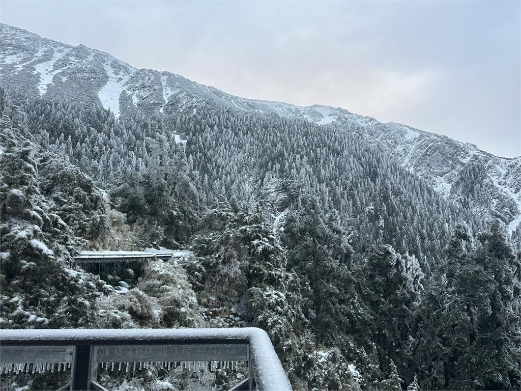 快新聞/低溫挾水氣!合歡山3月「11.5公分」積雪未退 銀白美景曝光