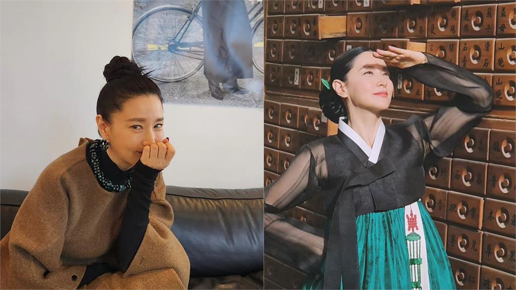 李英愛甜蜜眼神藏不住！臉貼「咬耳朵」親密畫面全外流