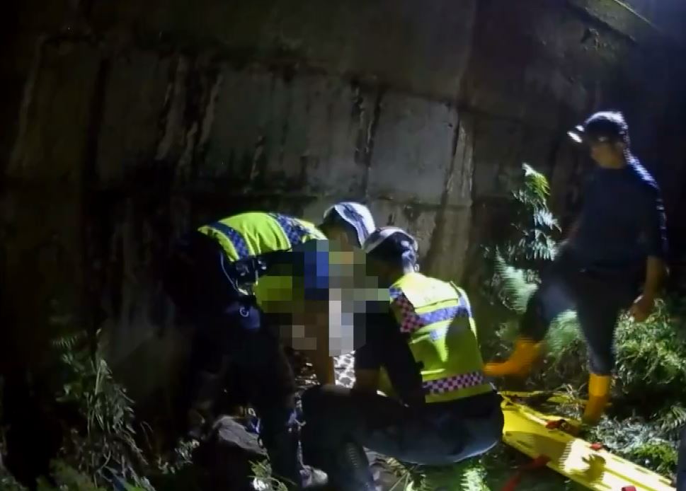 糗了!花蓮毒犯跳橋躲查緝 骨折哀嚎遭逮捕