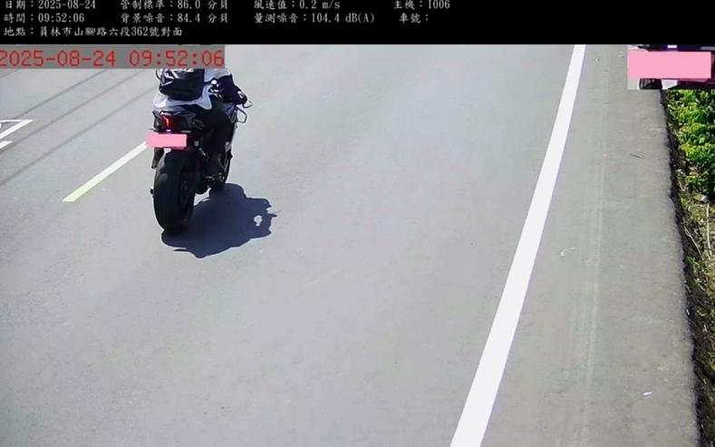 彰化「噪音王」路段出爐！　山腳路取締最多　重機飆到104分貝