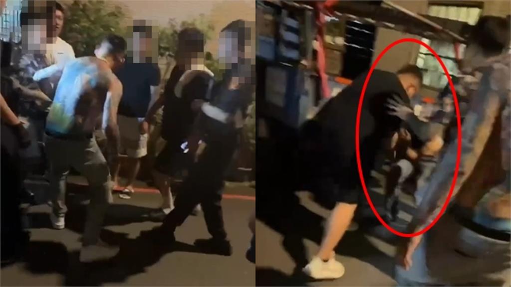中壢街頭「刺青眼鏡男」帶頭8打1…身分竟疑蹦闆本人！「警全程圍觀」超扯畫面曝光